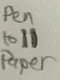 Pen to Paper