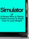 Simulator Of A Person Who Is Taking Online Course To Study How To Lose Weight