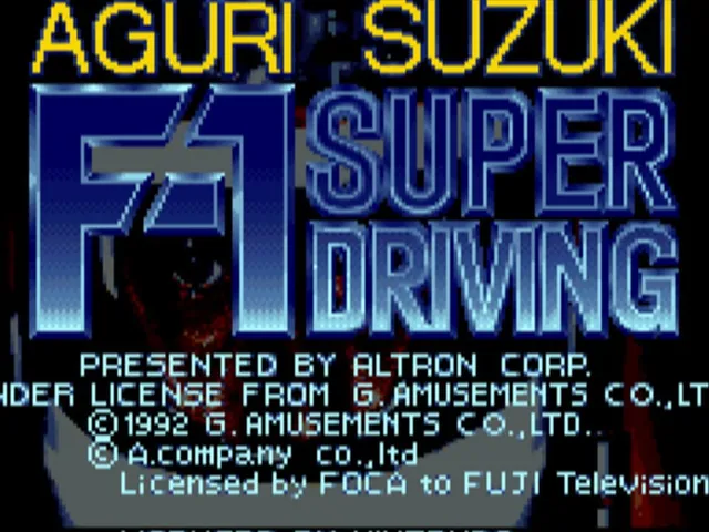 Aguri Suzuki F-1 Super Driving