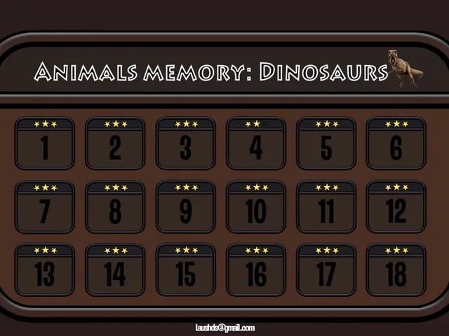 Animals Memory: Dinosaurs