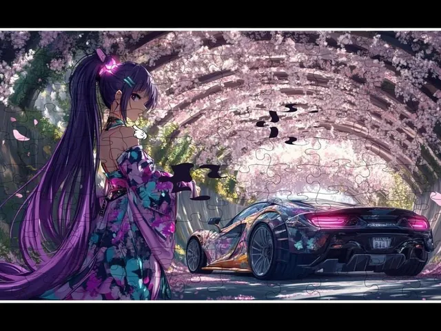 Anime Girls: JDM Car Passion Puzzle