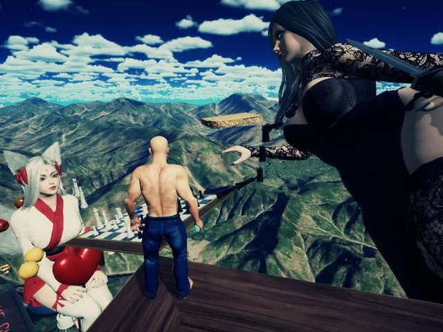 Bald Man Climbs Up
