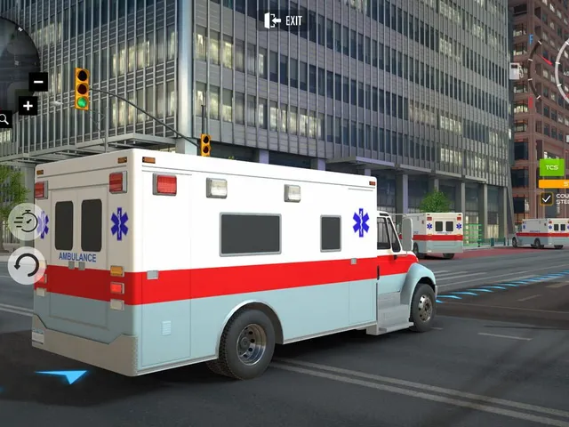 City Ambulance Car Driving