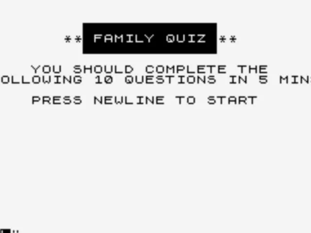 Family Quiz 6