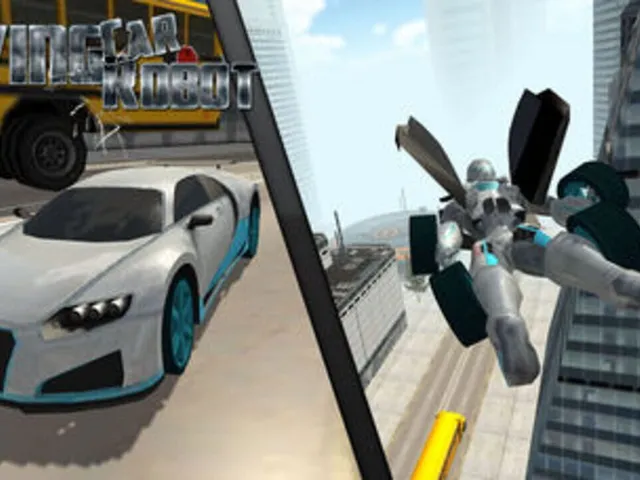 Flying Car Robot Flight Drive Simulator Game 2017