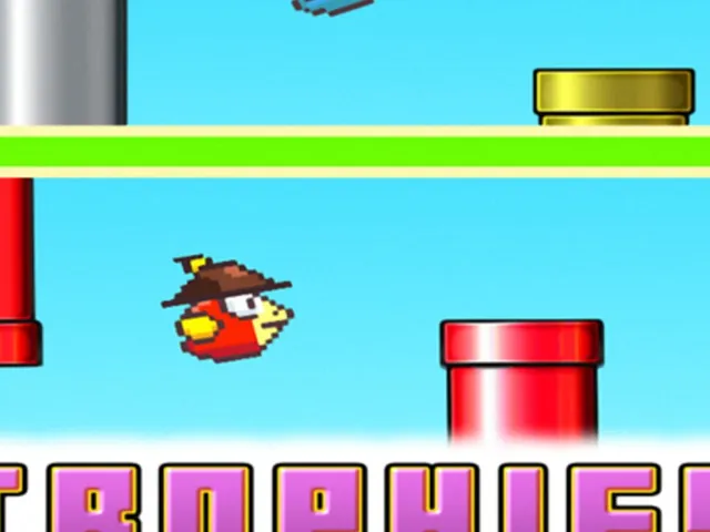 Jumpy Red Bird: Tube Hopper
