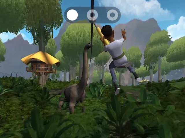 Jurassic World: Camp Cretaceous - Zipline Minigame