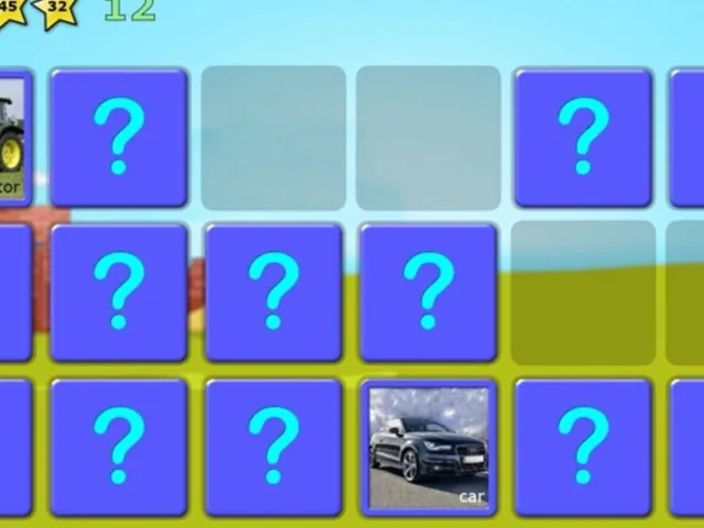 Kids Cars and Trucks Logic Memory Puzzles