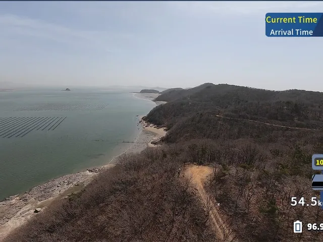 Korean Drone Flying Tour Jinchon Beach