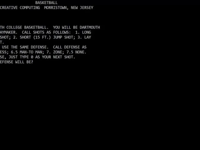 PDP 10 Timesharing Basketball