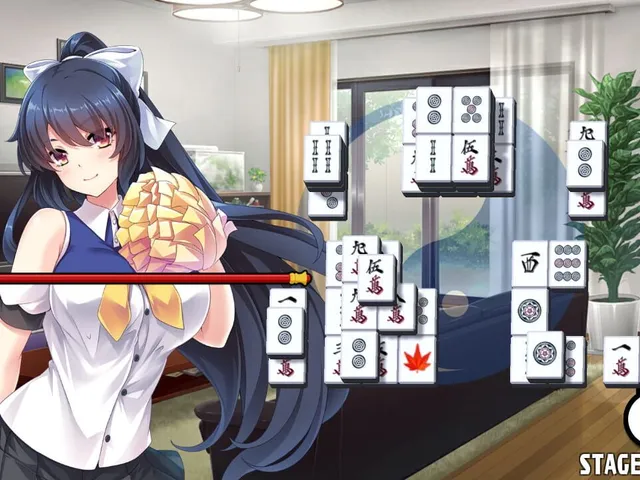 Pretty Girls Mahjong Solitaire: Blue