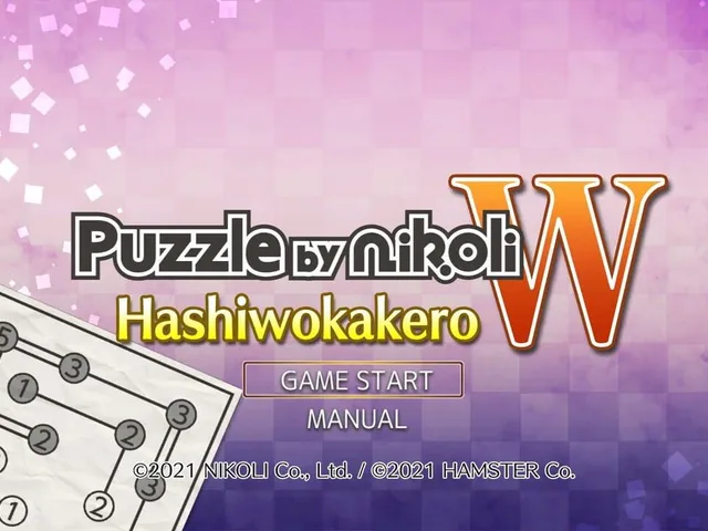 Puzzle by Nikoli W Hashiwokakero