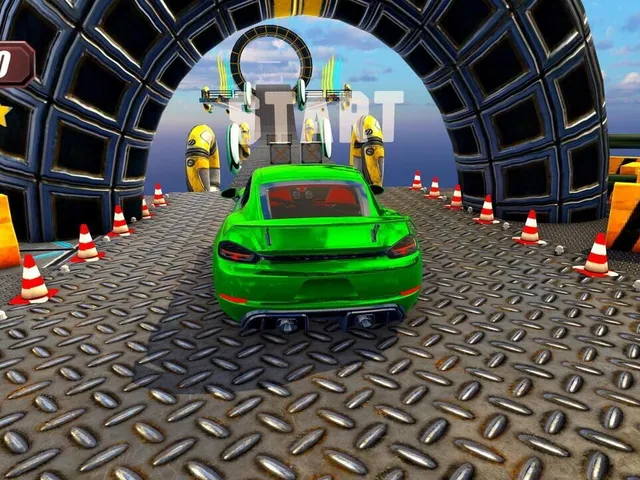 Racing Car Chaos: Extreme Stunt Showdown