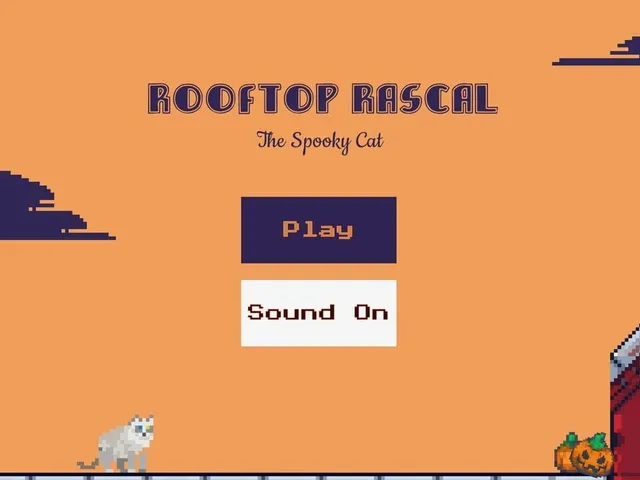 Rooftop Rascal: The Spooky Cat