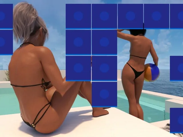 Sexy Memory Puzzle: Pool Girls