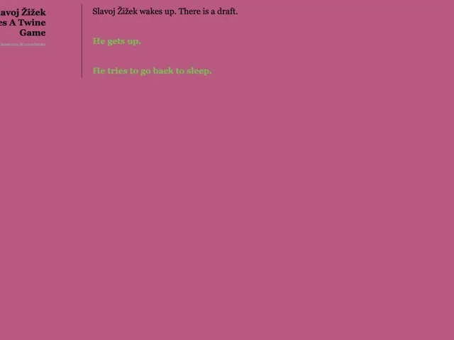 Slavoj Zizek Makes A Twine Game