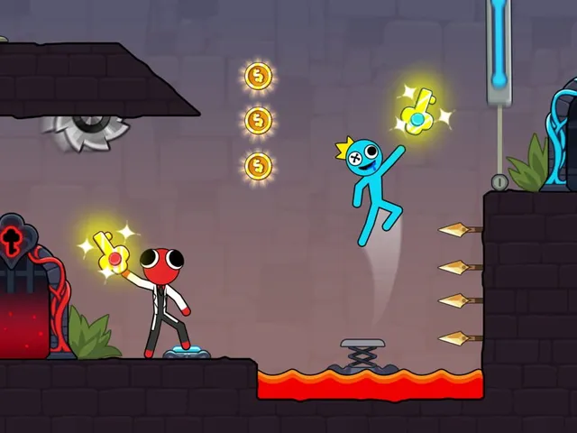 Stickman Red boy and Blue girl