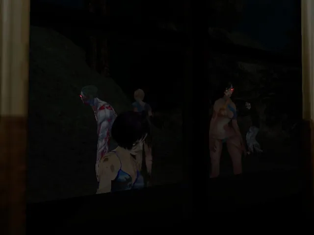 The beauties&zombies of beach for VR