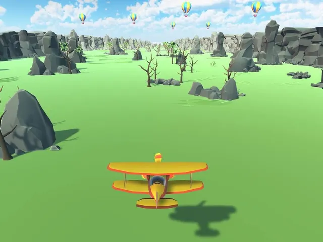 The Colorful Biplane