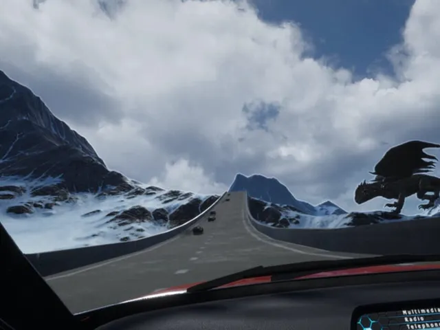 VR Racing on Dinosaur Island